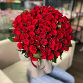 Букет "Классический" из 101 красной розы Кения (60 см) в Дзержинском
