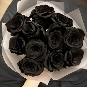 Букет "Черная королева" из 11 черных роз Эквадор (60 см) в Дзержинском