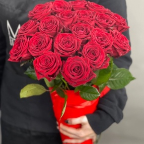 21 красная роза в конусе (50 см) в Дзержинском