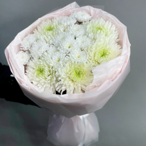 Букет из микса белых хризантем Магнум  в Дзержинском