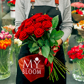 Букет 25 красных роз (50 см) в Дзержинском