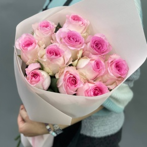 Букет из 11 пионовидных роз Эквадор (60см) в Дзержинском