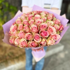 Букет 51 роза Бэлла Роса (40 см) в Дзержинском