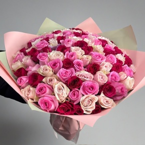 Букет "Ода любви" из 101 розы микс (40 см) в Дзержинском