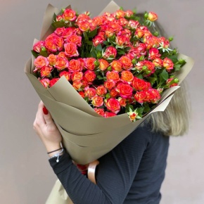 Букет "Сияние заката" из кустовых роз (70 см) в Дзержинском