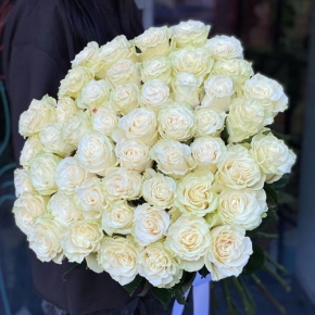 Букет из 51 розы Эквадор Мондиаль под ленту (80 см) в Дзержинском