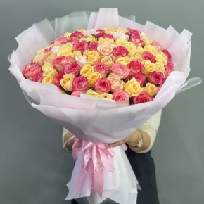 Букет из 101 розы  микс (70 см) в Дзержинском