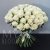 Букет 75 белых роз Эквадор Мондиаль (80 см) в Дзержинском