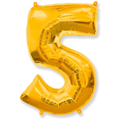 Шар гелиевый цифра 5 (40х102 см) в Дзержинском