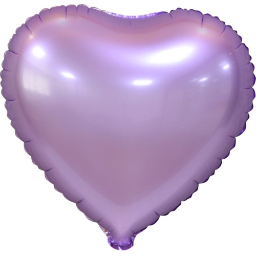 Сердце сиреневое фольгированный шар с гелием (45 см) в Дзержинском