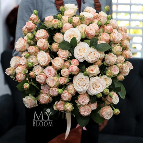 Букет 51 пионовидная роза Бомбастик (60 см) в Дзержинском