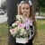 Композиция с георгинами на 1 сентября в белом ящике в Дзержинском