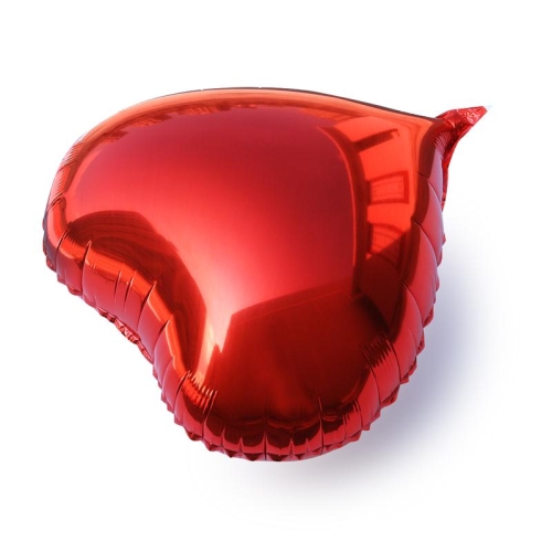 Сердце красное фольгированный шар с гелием (45 см) в Дзержинском